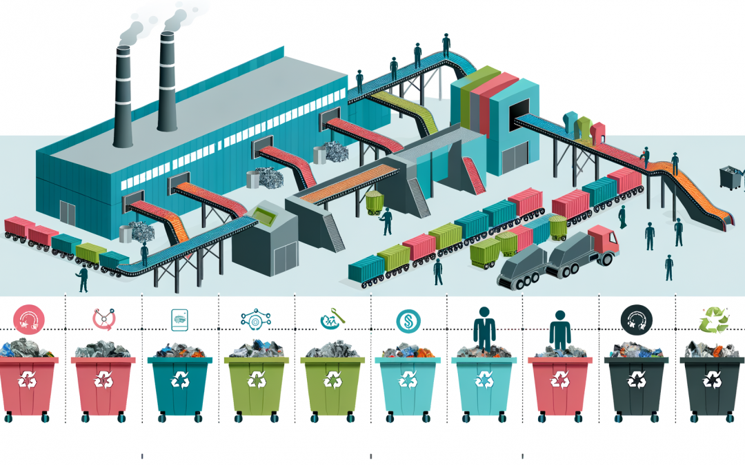 What strategies can companies implement to improve the separation of industrial waste and what are the economic benefits of implementing them.