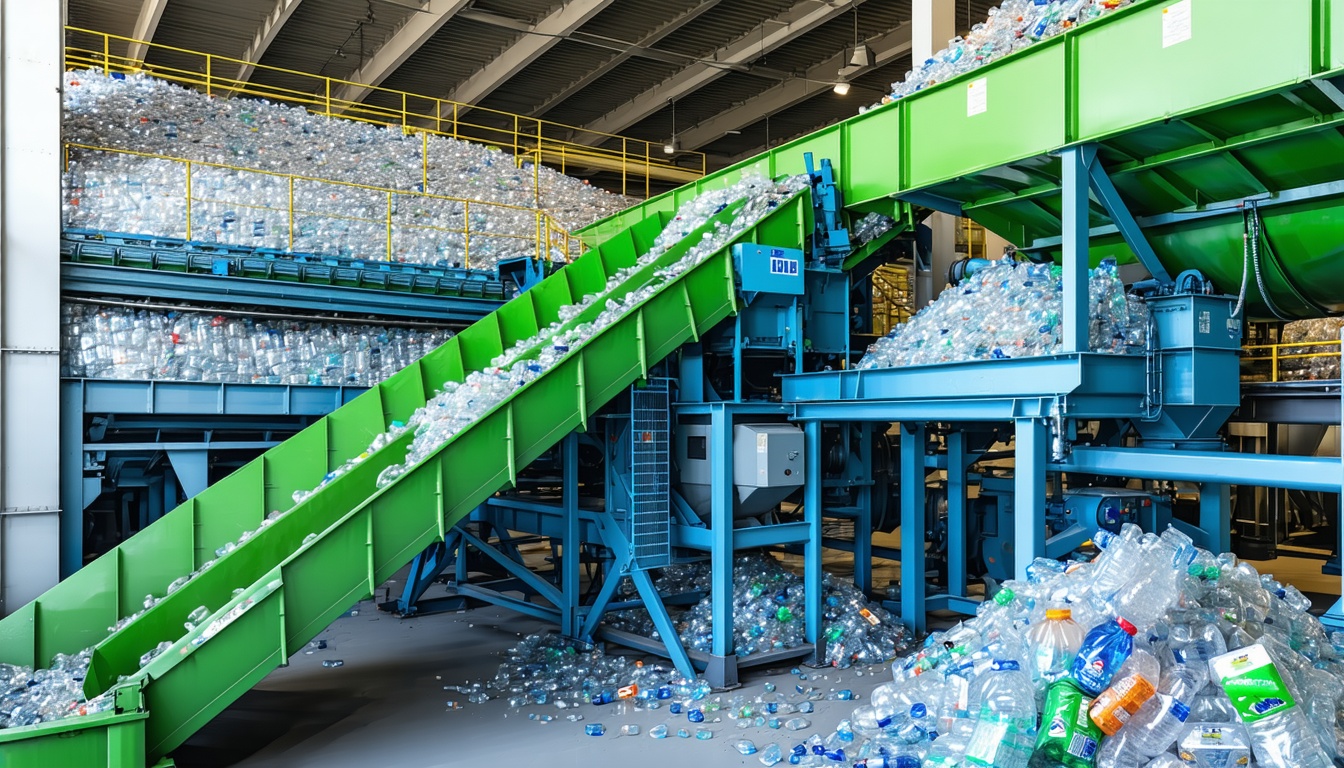 Planta de reciclaje con tecnología de clasificación avanzada.